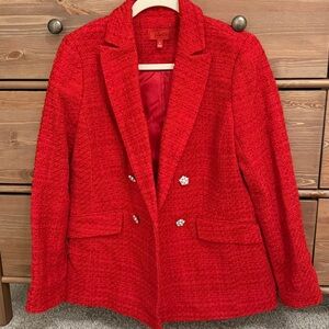 Elegant Red Women's Blazer - Talbots